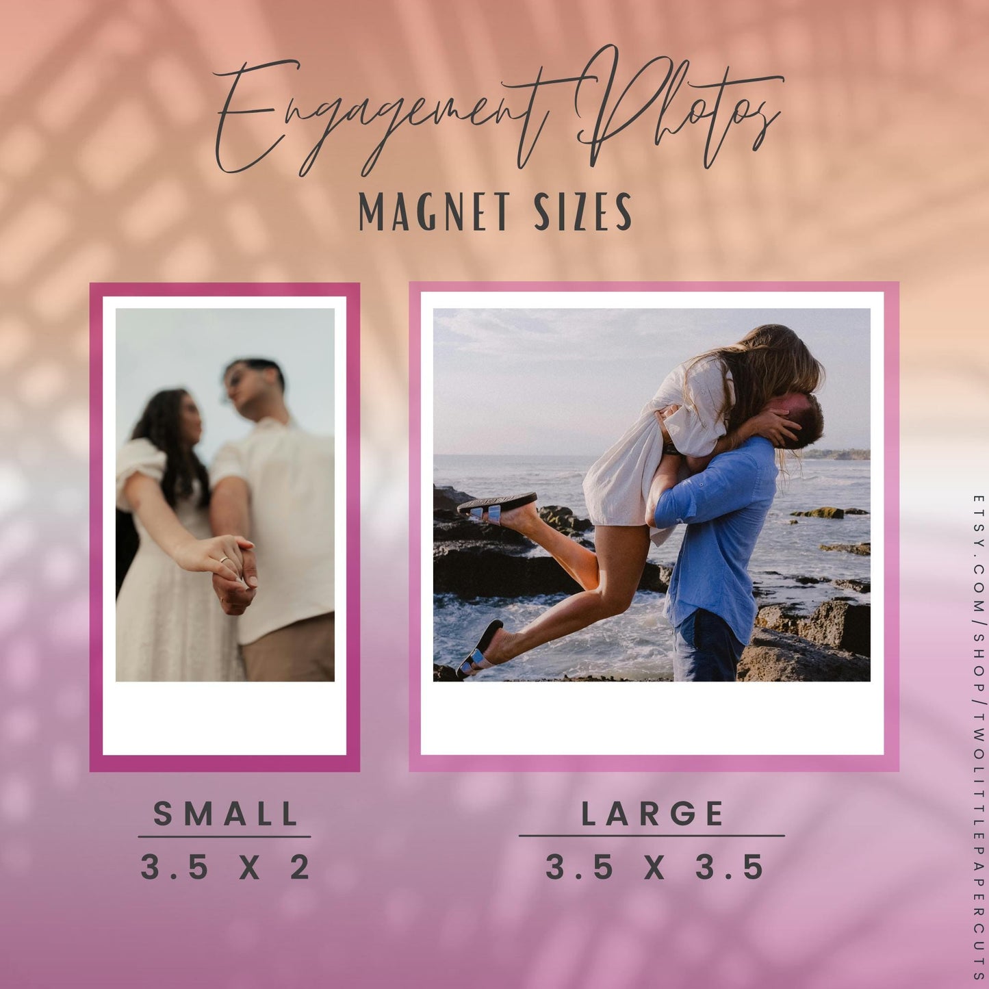 Engagement Polaroid Photo Custom Magnets | Personalized Gifts | Weddings | Birthday | Moments and Memories | Photo Magnet