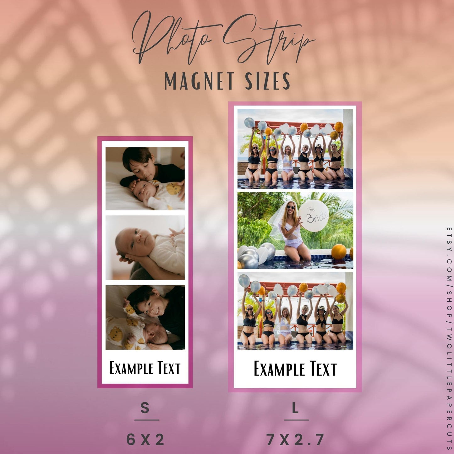 Custom Magnet Photo Strip | Photobooth Strips | Personalized Gift | Weddings | Birthday | Moments and Memories | Photo Magnet | Polaroids