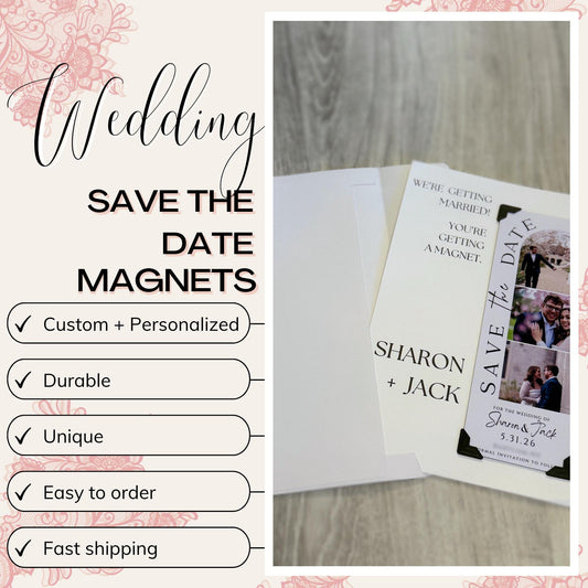 Save The Date Custom Magnets | Photobooth Strips | Personalized Gift | Weddings | Birthday | Moments and Memories | Photo Magnet | Polaroids