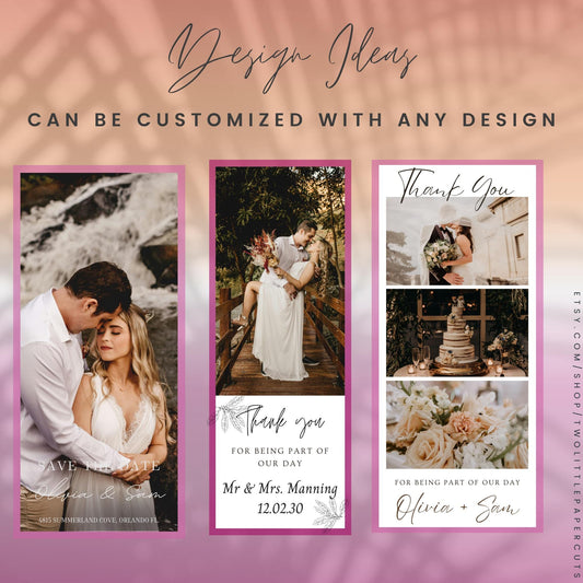 Magnets Wedding Thank You Custom | Photo Strips | Personalized Gift | Weddings | Birthday | Moments and Memories | Photo Magnet | Polaroids