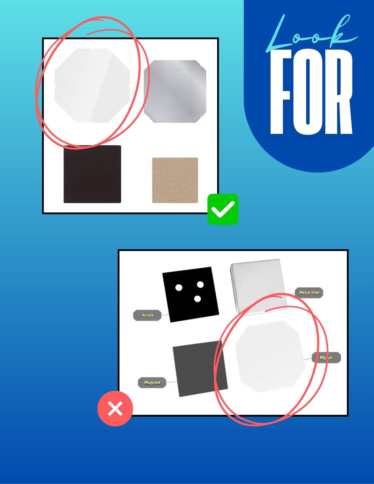 2x2 Magnet Template | Canva Template | Editable Photo Magnet Template
